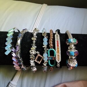 Lot Of 7 Stack Bracelets From Various Stacks